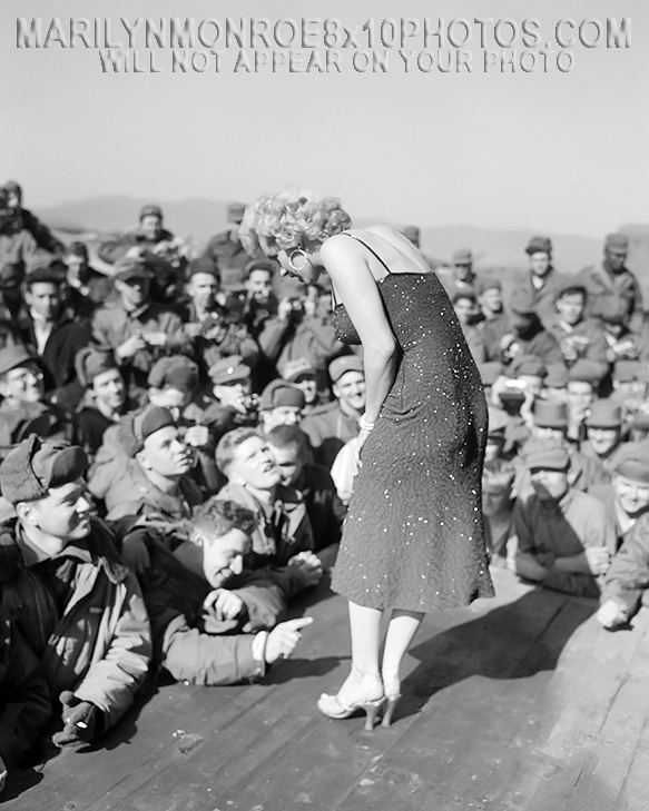 MARILYN MONROE ENTERTAINING TheTROOPS (3) RARE 8x10 PHOTOS