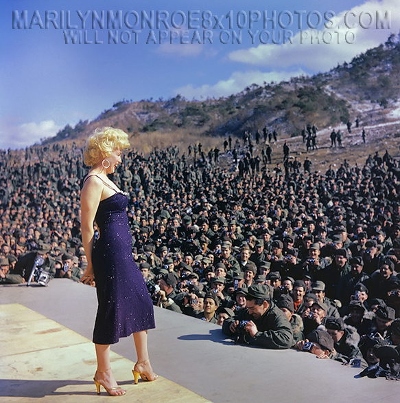 MARILYN MONROE ENTERTAINING TheTROOPS (3) RARE 8x10 PHOTOS