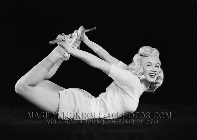 MARILYN MONROE EXERCISED BEAUTY (3) RARE 8x10 PHOTOS 