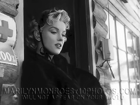 MARILYN MONROE FIRSTAID CABIN in FUR (3) RARE 8x10 PHOTOS