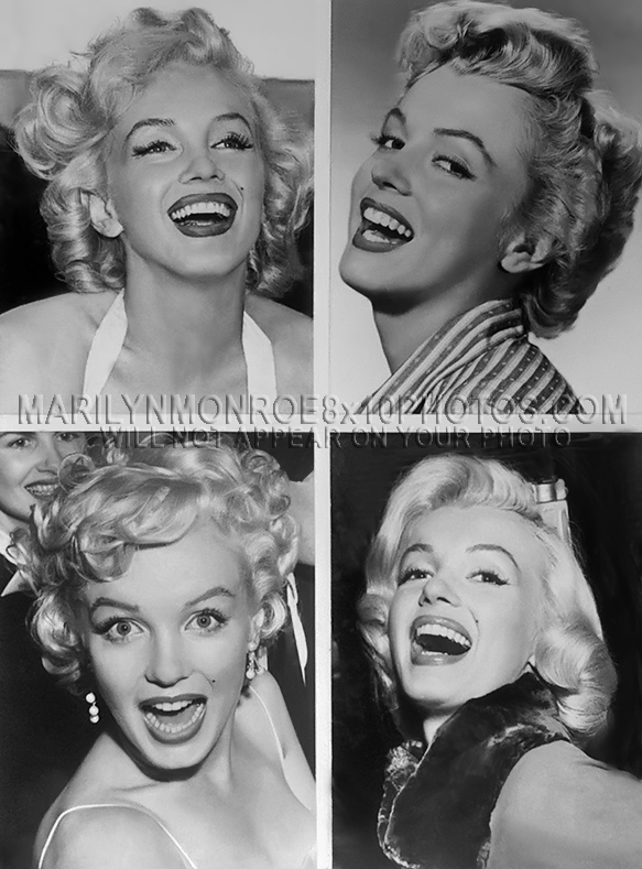 MARILYN MONROE FOUR SMILING MARILYNS(1) RARE 8x10 PHOTO