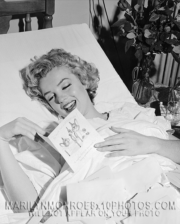 MARILYN MONROE GET WELL SOON CARD (1) RARE 8x10 PHOTO