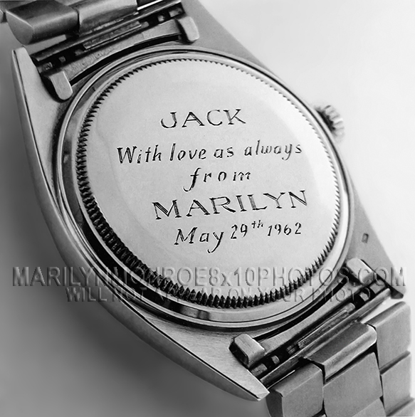 MARILYN MONROE GIFT WATCH to JFK (1) RARE 8x10 PHOTO