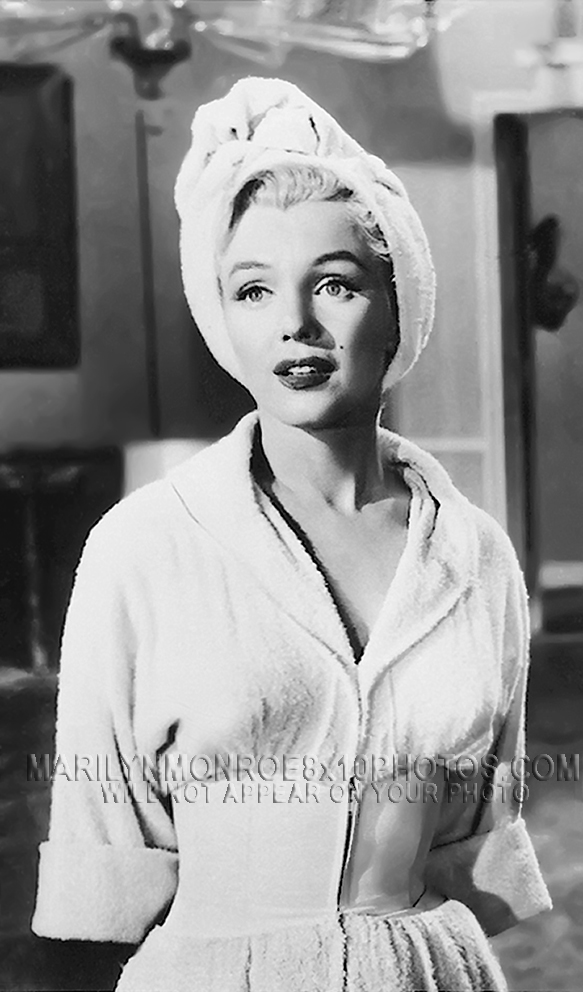 MARILYN MONROE GLASSES and BATHROBES (2) RARE 8x10 PHOTOS