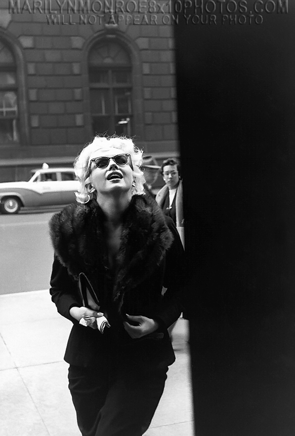 MARILYN MONROE GLASSES and FUR in NY (3) RARE 8x10 PHOTOS