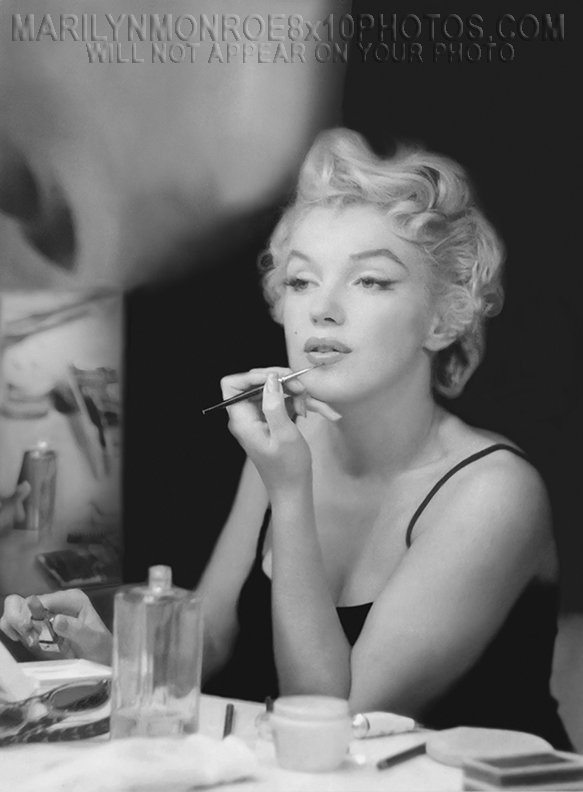 MARILYN MONROE inPRESHOW MAKEUP CHAIR (3) RARE 8x10 PHOTOS 