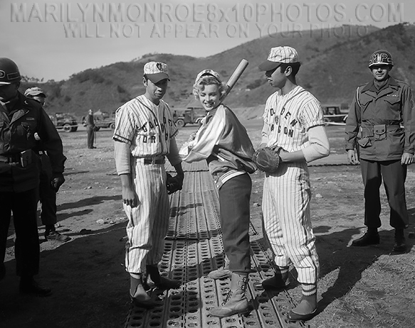 MARILYN MONROE LEARNING TO BASEBALL (1) RARE 8x10 PHOTO