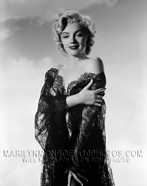 MARILYN MONROE LINGERIE and SKIES (2) RARE 8x10 PHOTOS 