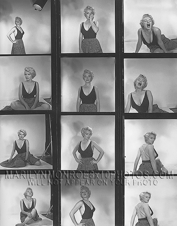 MARILYN MONROE LOST PHOTOSHOOT (3) RARE 8x10 PHOTOS
