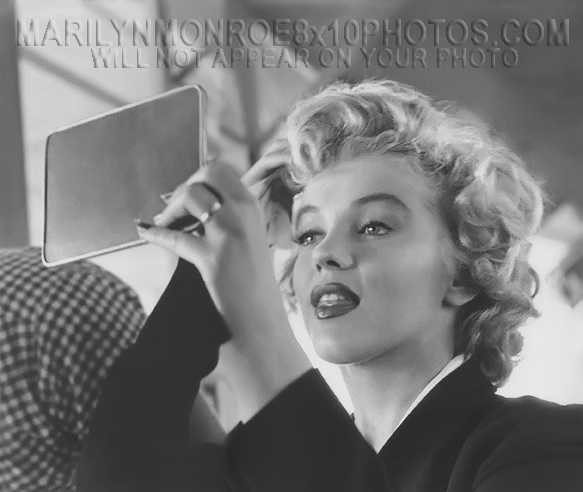 MARILYN MONROE MAKEUP HELPER (3) RARE 8x10 PHOTOS