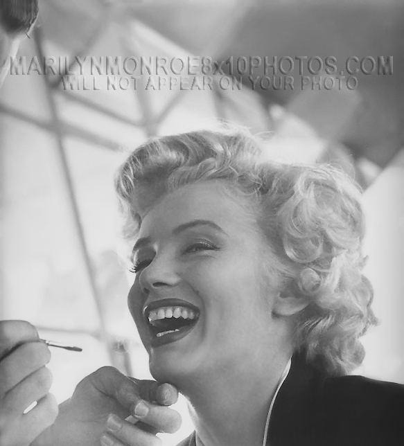 MARILYN MONROE MAKEUP HELPER (3) RARE 8x10 PHOTOS