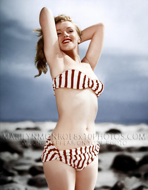 MARILYN MONROE NORMAJEAN AT THE BEACH (3) RARE 8x10 PHOTOS 