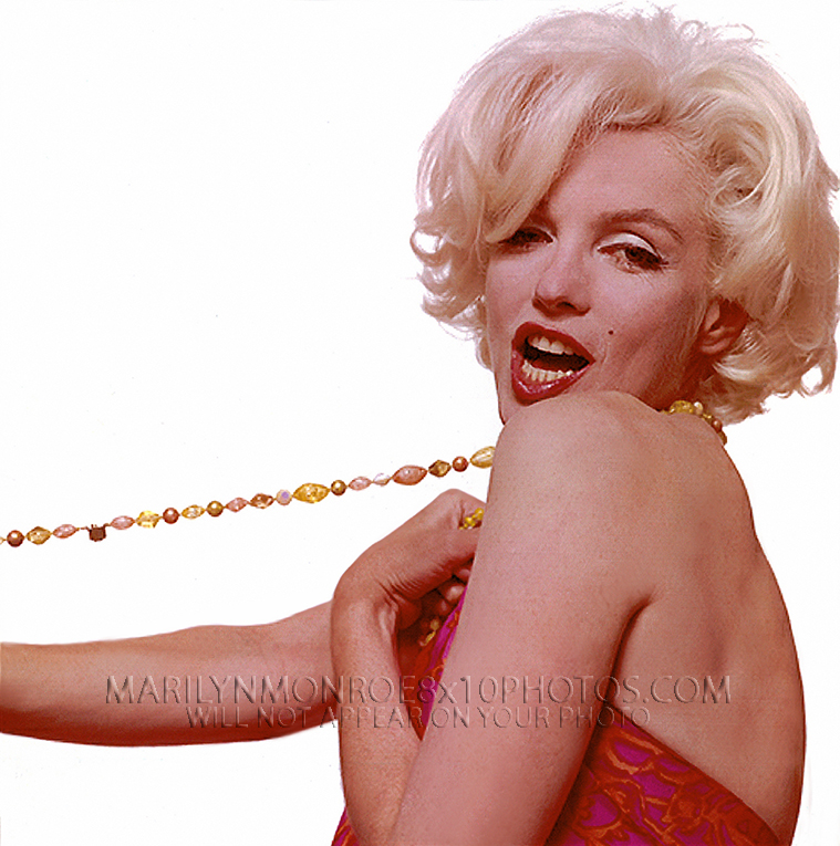 MARILYN MONROE NUDE with BEADS SHOOT (1) RARE 8x10 PHOTO