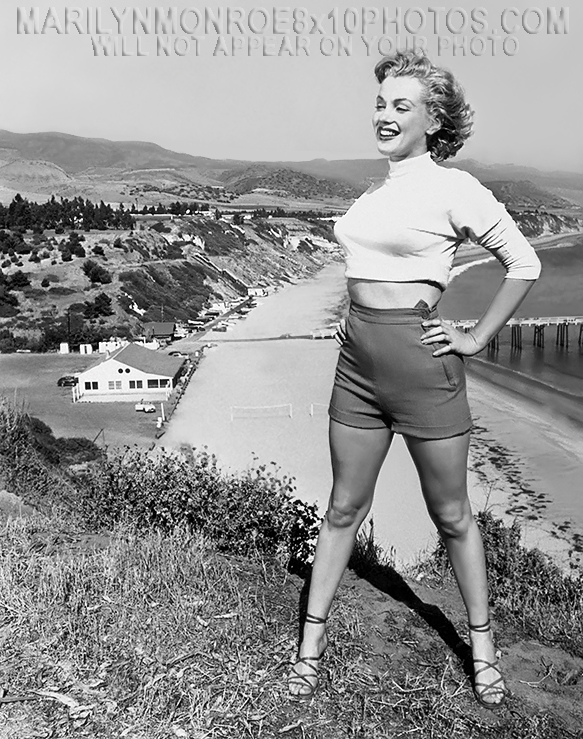 MARILYN MONROE OCEANFRONT BEAUTY (3) RARE 8x10 PHOTOS 