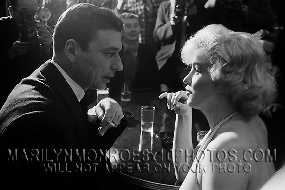MARILYN MONROE OFFSCREEN with YVES (3) RARE 8x10 PHOTOS 