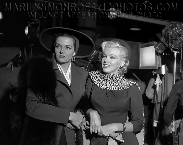 MARILYN MONROE OFFSETwithJANE RUSSELL (3) RARE 8x10 PHOTOS 