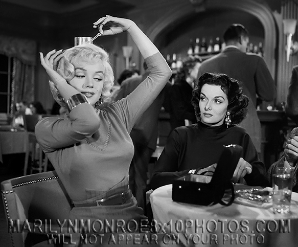 MARILYN MONROE ONSET withJANE RUSSELL (1) RARE 8x10 PHOTO