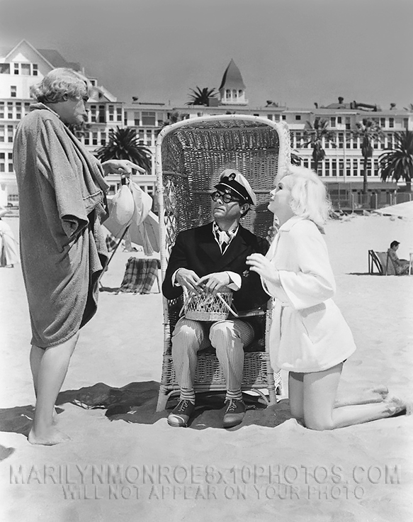 MARILYN MONROE ONSET with TONY CURTIS (3) RARE 8x10 PHOTOS 