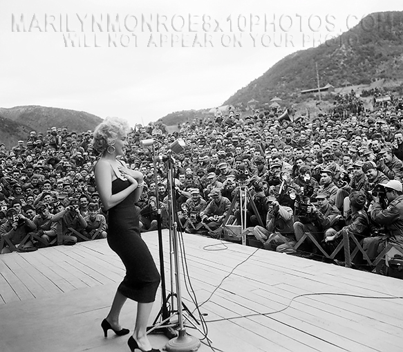 MARILYN MONROE On Stage in KOREA (3) RARE 8x10 PHOTOS 