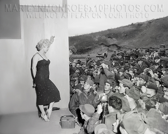 MARILYN MONROE On Stage in KOREA (3) RARE 8x10 PHOTOS
