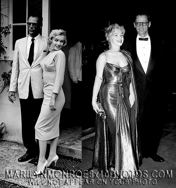 MARILYN MONROE ON THE TOWN withARTHUR (2) RARE 8x10 PHOTOS 