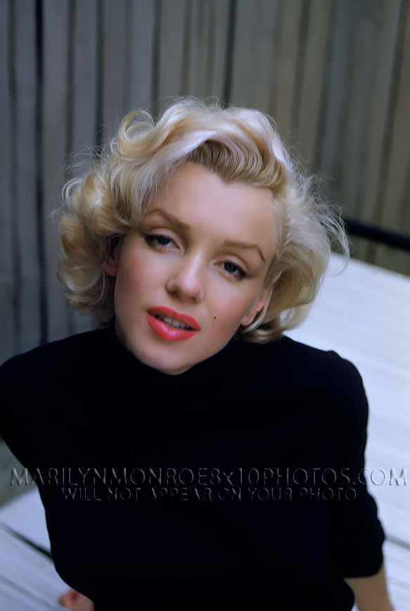 MARILYN MONROE ORANGE LIPSTICK SHOOT (3) RARE 8x10 PHOTOS