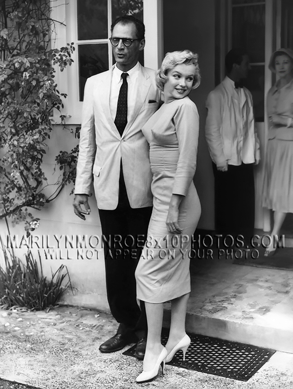 MARILYN MONROE OUT with ARTHUR (2) RARE 8x10 PHOTOS 
