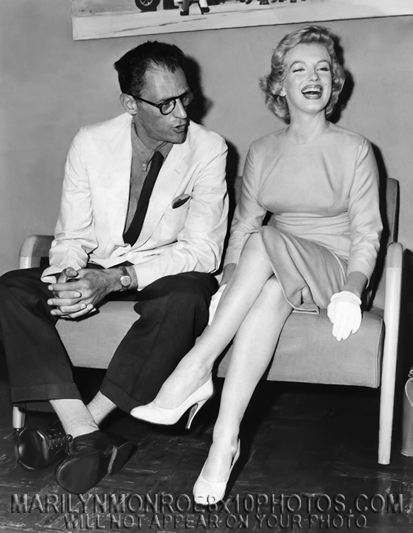 MARILYN MONROE OUT with ARTHUR (2) RARE 8x10 PHOTOS