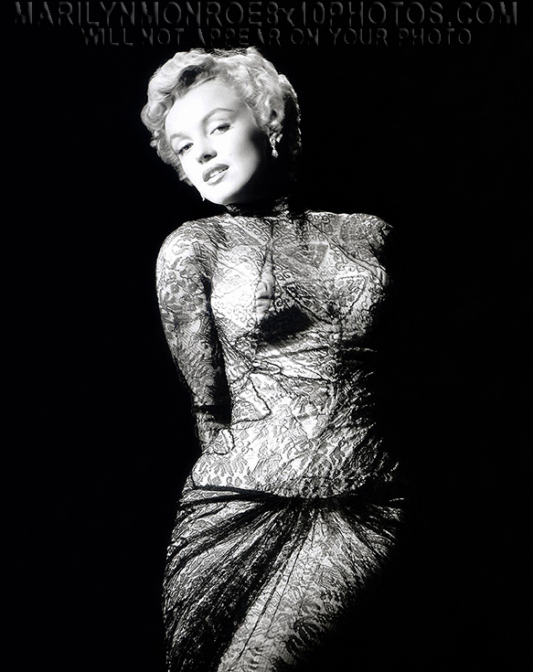MARILYN MONROE PATTERN DRESS CURVES (2) RARE 8x10 PHOTOS 