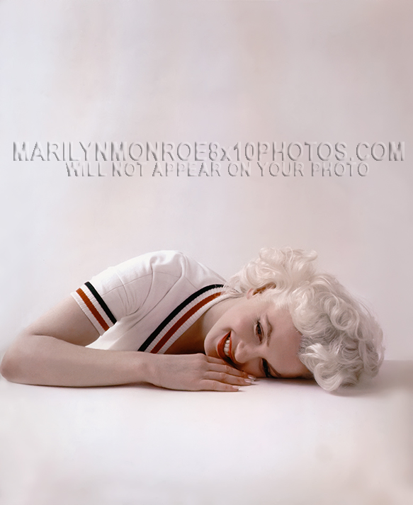 MARILYN MONROE PLATINUIM & STRIPES (2) RARE 8x10 PHOTOS 