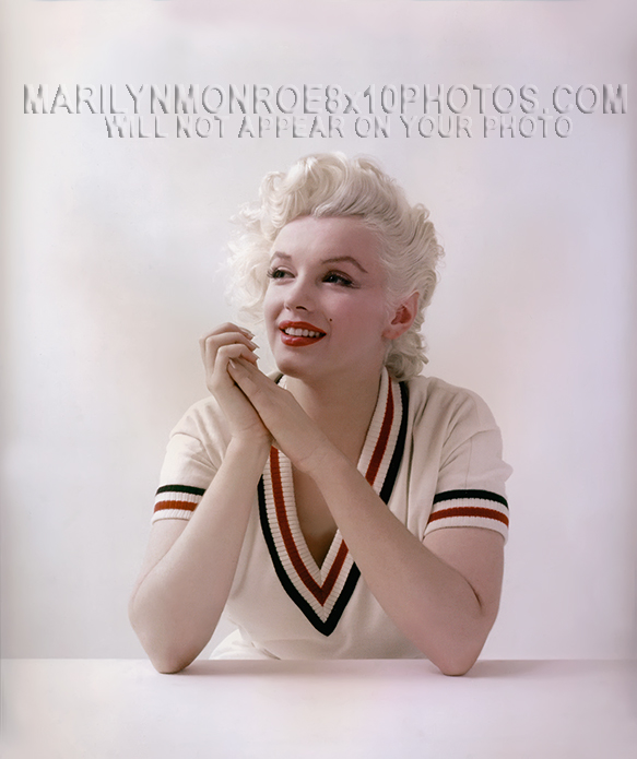MARILYN MONROE PLATINUIM & STRIPES (2) RARE 8x10 PHOTOS