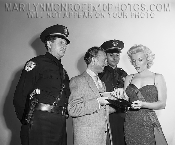 MARILYN MONROE POLICE AWARD (1) RARE 8x10 PHOTO
