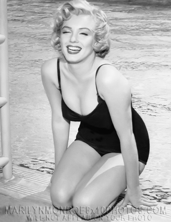 MARILYN MONROE POOLSIDE BEAUTY (1) RARE 8x10 PHOTO