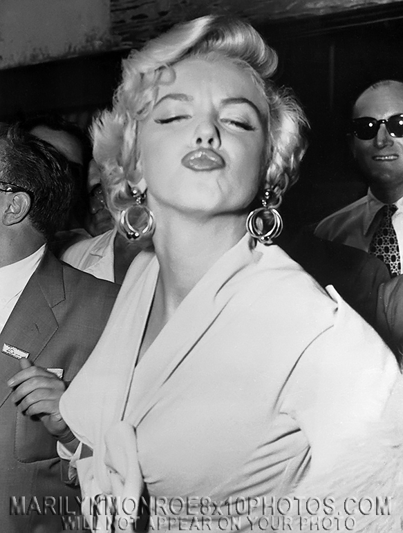 MARILYN MONROE PUCKER UP (3) RARE 8x10 PHOTOS