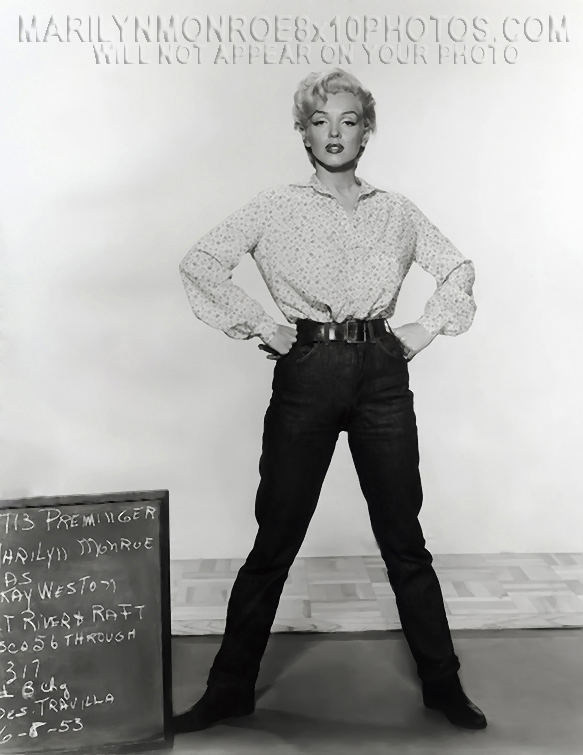 MARILYN MONROE RIVER WARDROBE TEST(1) RARE 8x10 PHOTO