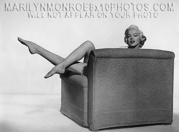 MARILYN MONROE SEXIEST COUCH LEGS (1) RARE 8x10 PHOTO