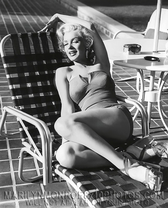 MARILYN MONROE SEXIEST POOLSIDE LEGS (3) RARE 8x10 PHOTOS