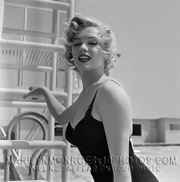 MARILYN MONROE SEXIEST POOLSIDE SHOOT (3) RARE 8x10 PHOTOS