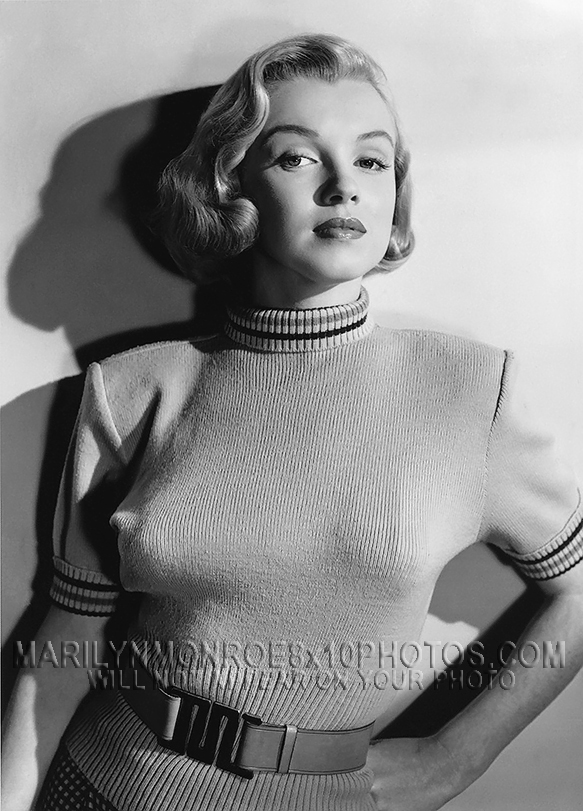 MARILYN MONROE SEXIEST TIGHT SWEATER (1) RARE 8x10 PHOTO