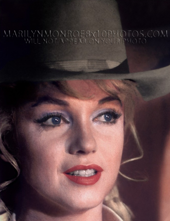 MARILYN MONROE SEXY in COWBOY HAT (2) RARE 8x10 PHOTOS 