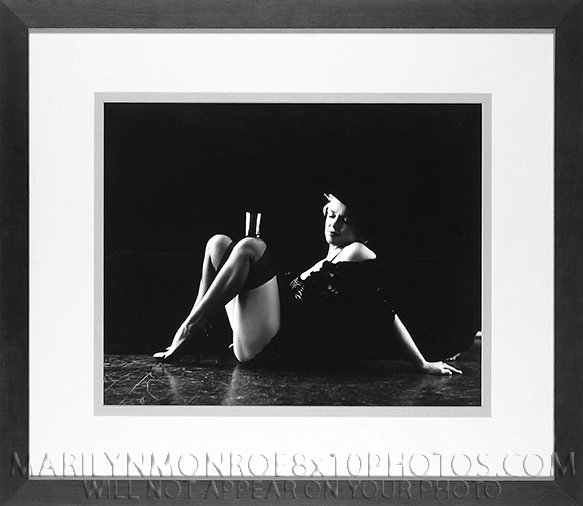 MARILYN MONROE SEXY SHOWGIRL IN BLACK (3) RARE 8x10 PHOTOS 