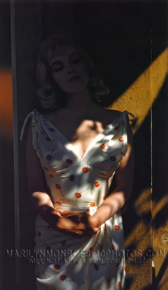 MARILYN MONROE SHADOW in POLKADOTS (1) RARE 8x10 PHOTO