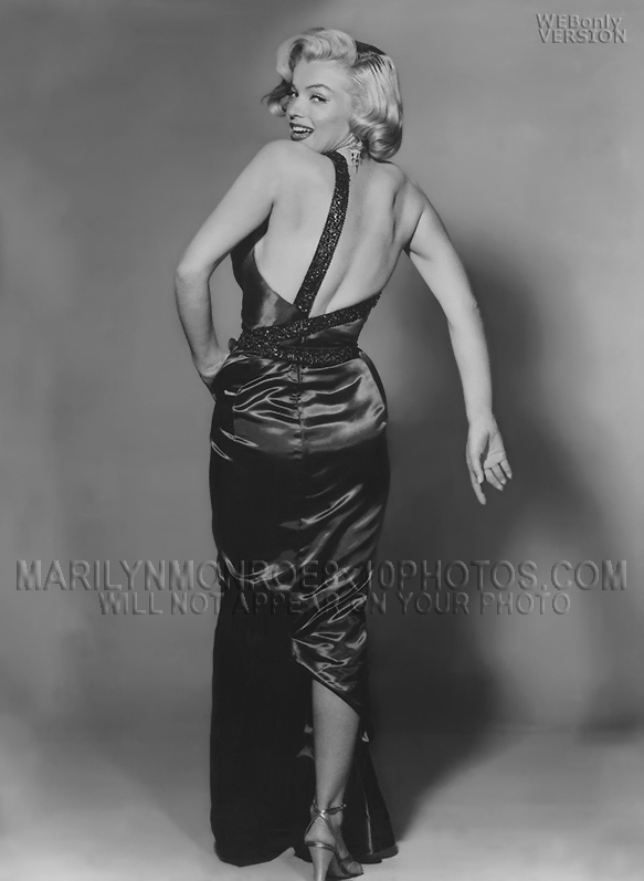 MARILYN MONROE SILK DRESS TEST SHOTS (2) RARE 8x10 PHOTOS 