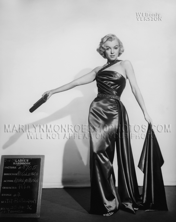 MARILYN MONROE SILK DRESS TEST SHOTS (2) RARE 8x10 PHOTOS