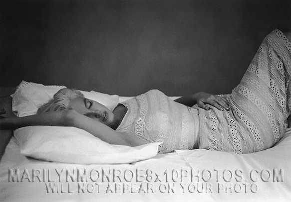 MARILYN MONROE SLEEPING and FLYING (2) RARE 8x10 PHOTOS 