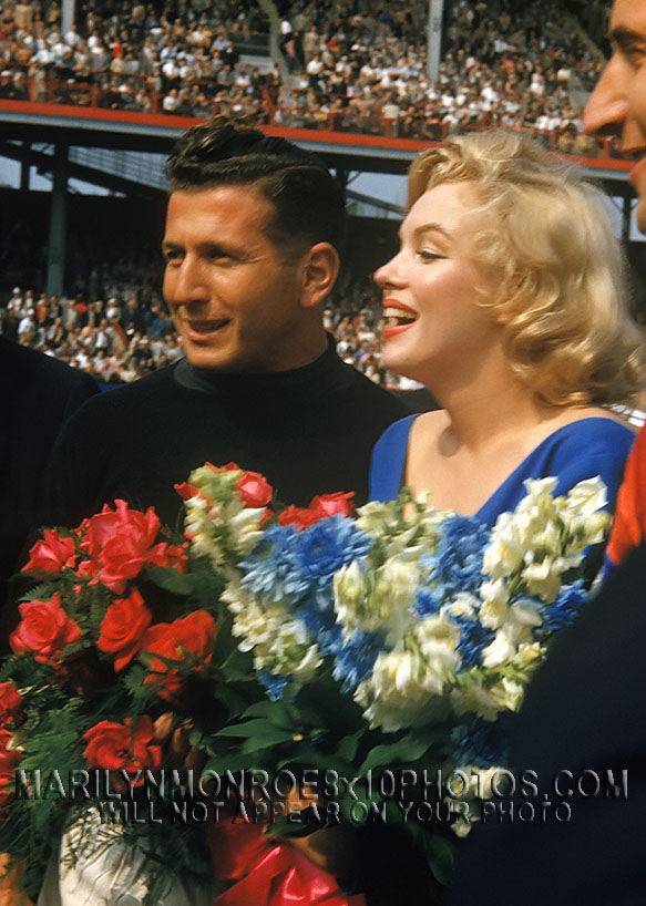 MARILYN MONROE SOCCERmatch FIRSTKICK (3) RARE 8x10 PHOTOS