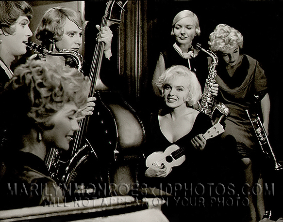MARILYN MONROE SOME LIKE IT HOT BAND (3) RARE 8x10 PHOTOS