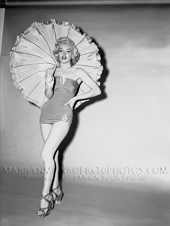 MARILYN MONROE SWIMSUIT and aBackDrop (4) RARE 8x10 PHOTOS