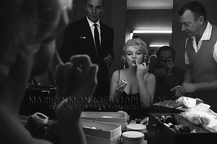 MARILYN MONROE THE MAKEUP TEAM (2) RARE 8x10 PHOTOS