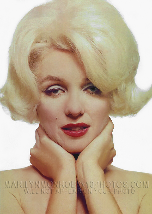 MARILYN MONROE TOPLESS and BEADS (3) RARE 8x10 PHOTOS